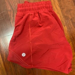 Size 2 Lululemon Red Hotty Hot Short! Super cute perfect for summer. Lowrise 4.5
